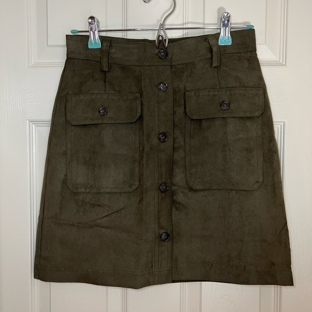Banana Republic PORTIA VEGAN SUEDE MINI SKIRT - Picture 3 of 8